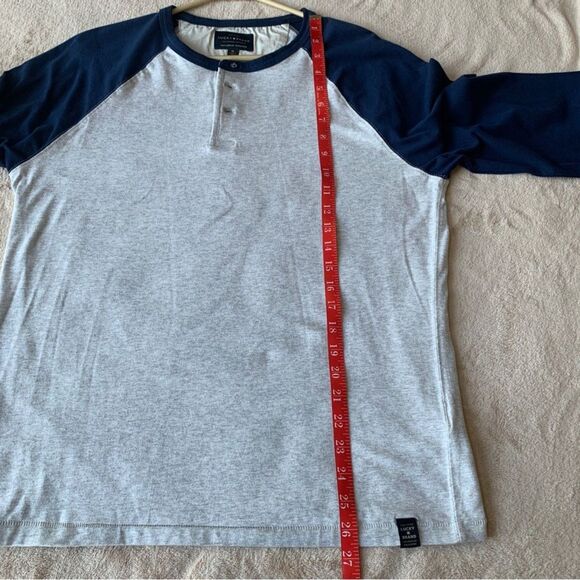 Lucky Brand Saturday Stretch Raglan Henley Size M - Picture 7 of 7